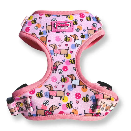 Puppies & Poms Harness - Bee Happy Dachshunds - Dog Collars and Leads
