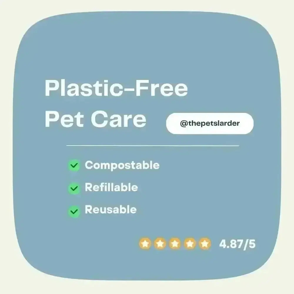 Plastic-free pet care kit with rabbit ear natural dog chew for eco-friendly pets larder