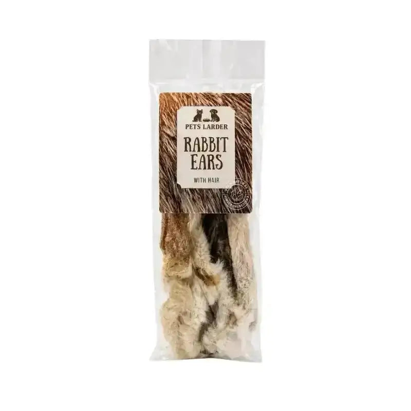 Rabbit Ears with Fur for Dogs | 100% - Natural Dog Chew | Pet Shop
