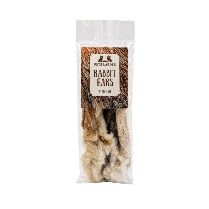Rabbit Ears with Fur for Dogs | 100% - Natural Dog Chew | Pet Shop