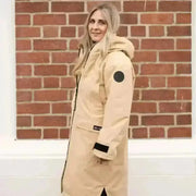 Camel Black Edition Cobe changing robe: beige nylon parka with hood