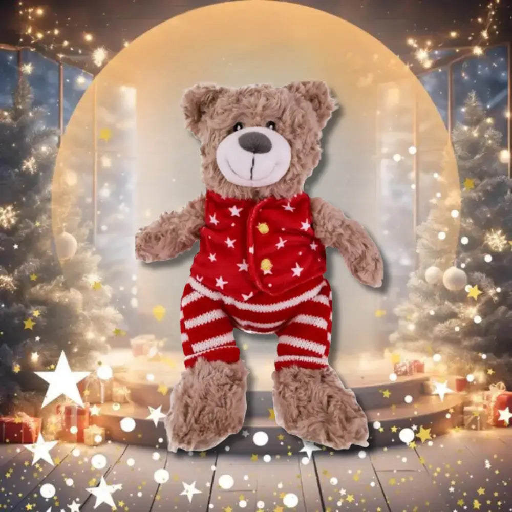 Rosewood Buddy Bear in star-print waistcoat and striped pajamas