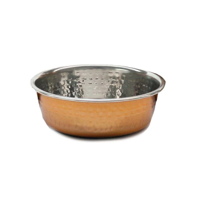 Rosewood Hammered Copper Pet Bowl 1900ML