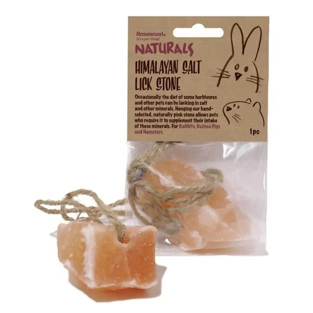 Rosewood Himalayan salt lick orange cubes on twine for rabbits