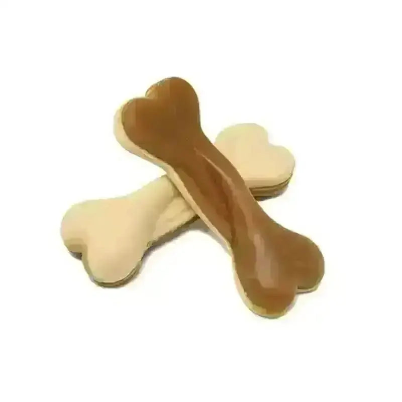 Bone-shaped sugar cookie with brown icing and heart cutout for RSPCA Cornwall wishlist