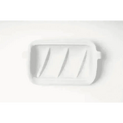 White silicone lid with ridges and handles for Slow Feeder Extra Insert