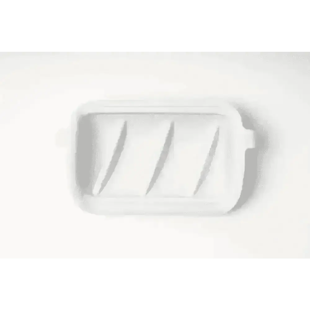 White silicone lid with ridges and handles for Slow Feeder Extra Insert