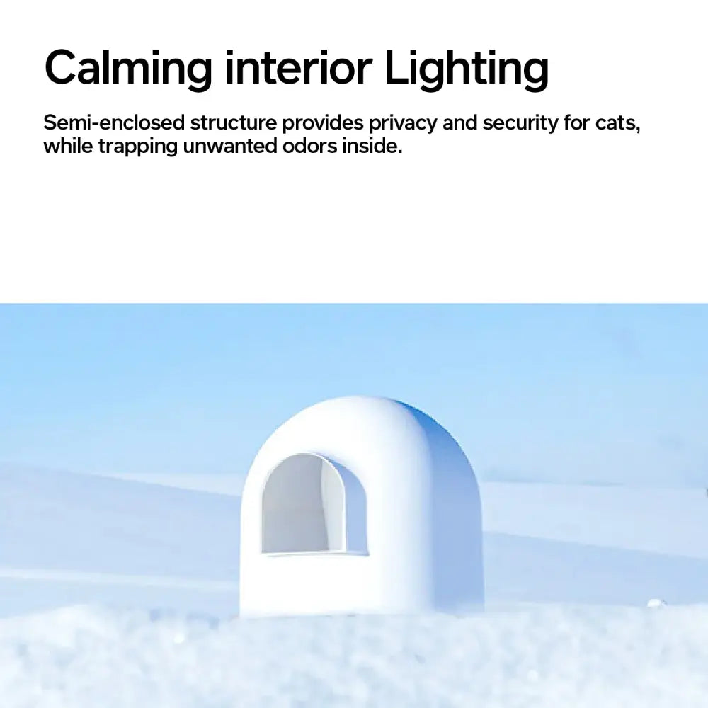 Snow Dome Cat Litter Box with Litter Leakage Guard and Dog Proof Design - Cat Litter box