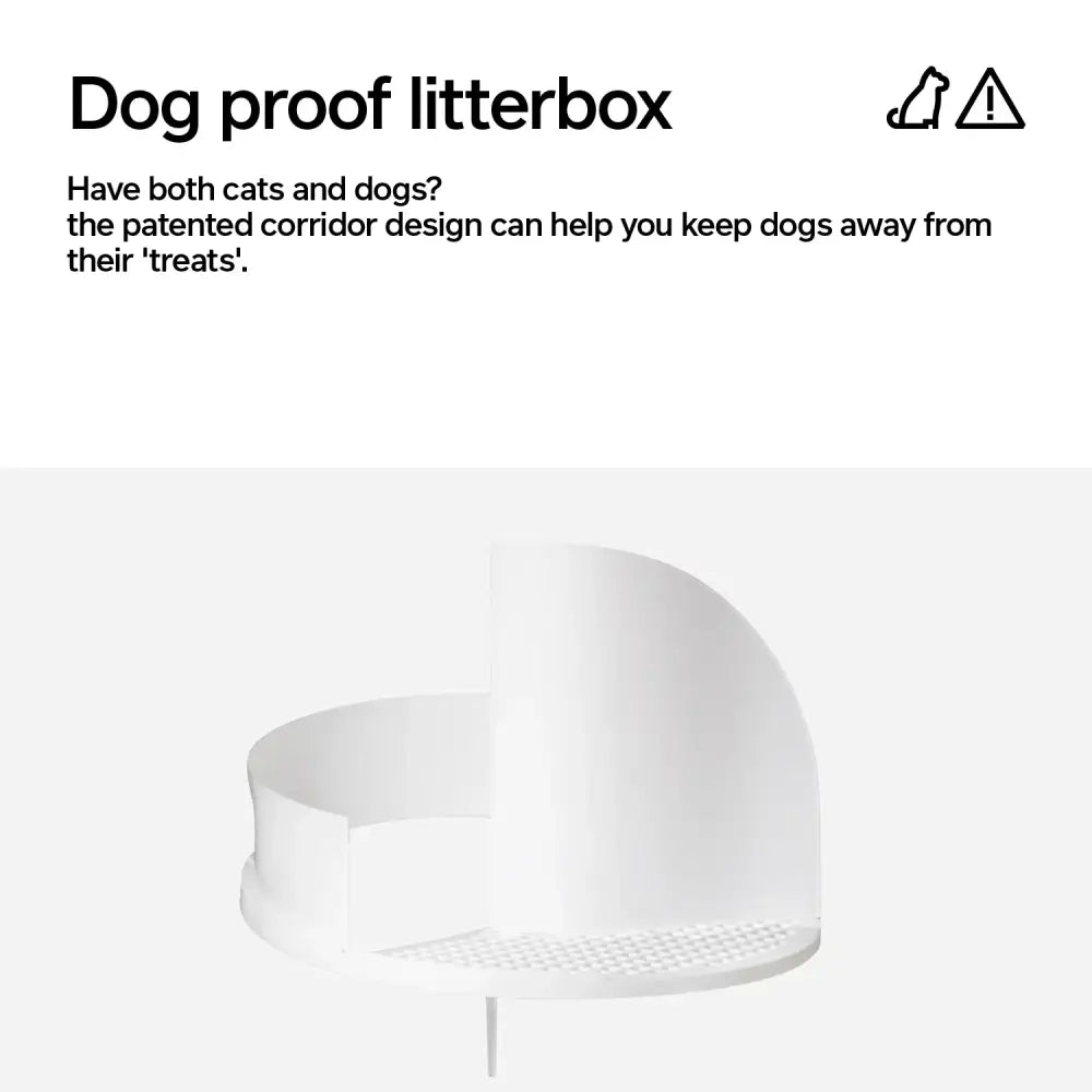 Snow Dome Cat Litter Box with Litter Leakage Guard and Dog Proof Design - Cat Litter box