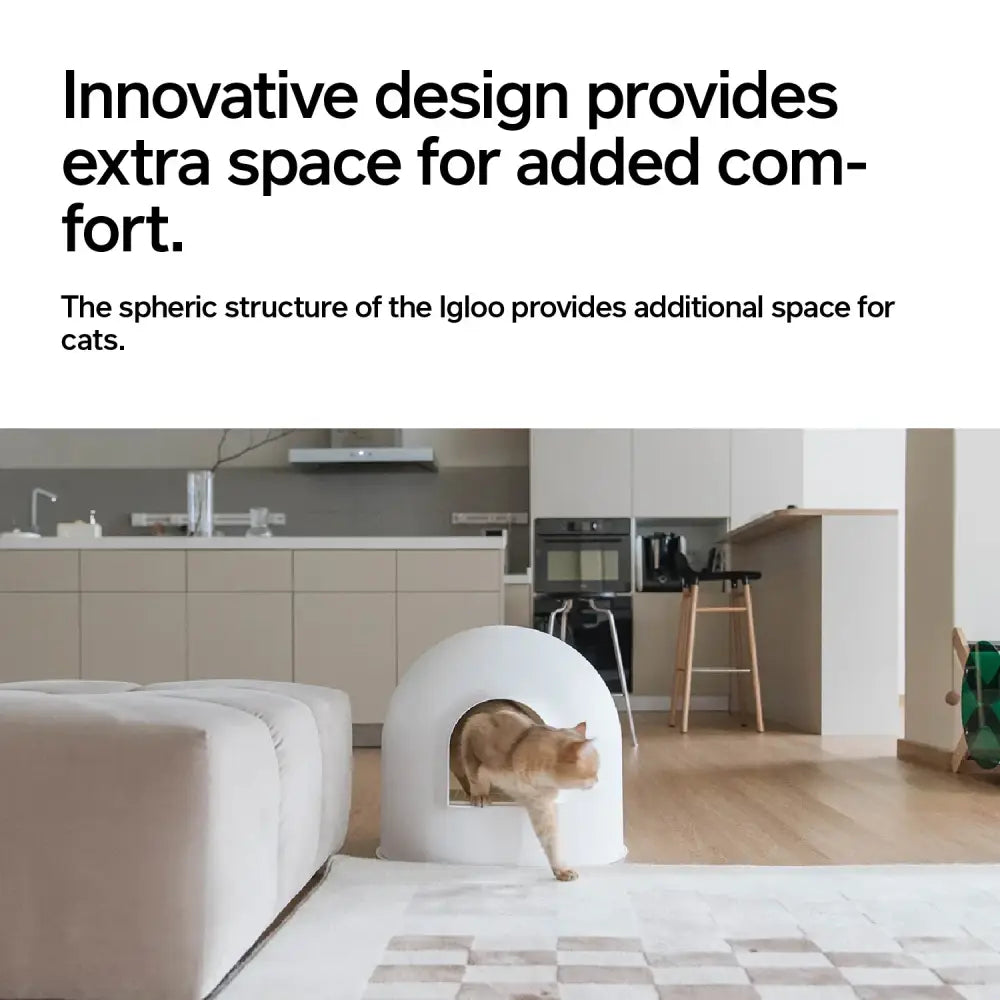 Snow Dome Cat Litter Box with Litter Leakage Guard and Dog Proof Design - Cat Litter box