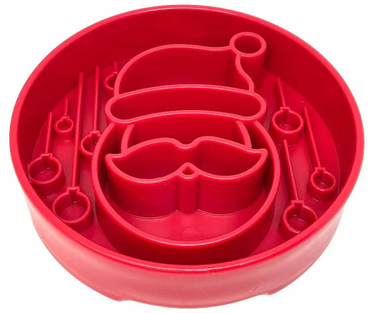 SodaPup Santa Design Ebowl Enrichment Slow Feeder Bowl For Dogs - Bowls & Feeding