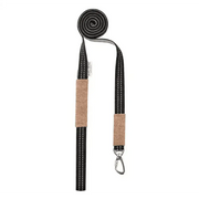 Soho Poms dog lead from Bone Republic in black and pink with reflective stitching