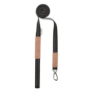 Soho Poms dog lead from Bone Republic in black and pink with reflective stitching