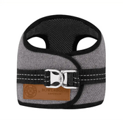 Lavender Soho Poms x Bowl & Bone Republic Mayfair Harness with black mesh and silver hardware