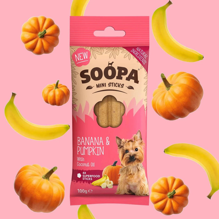 Soopa Banana & Pumpkin | Dental Sticks for Mini Dogs