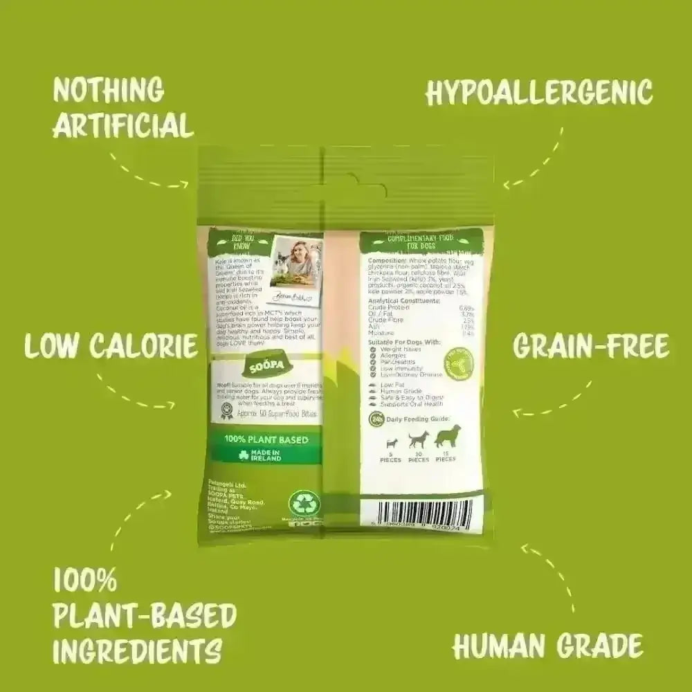 Soopa Kale healthy bites: 100% plant-based dog food bag