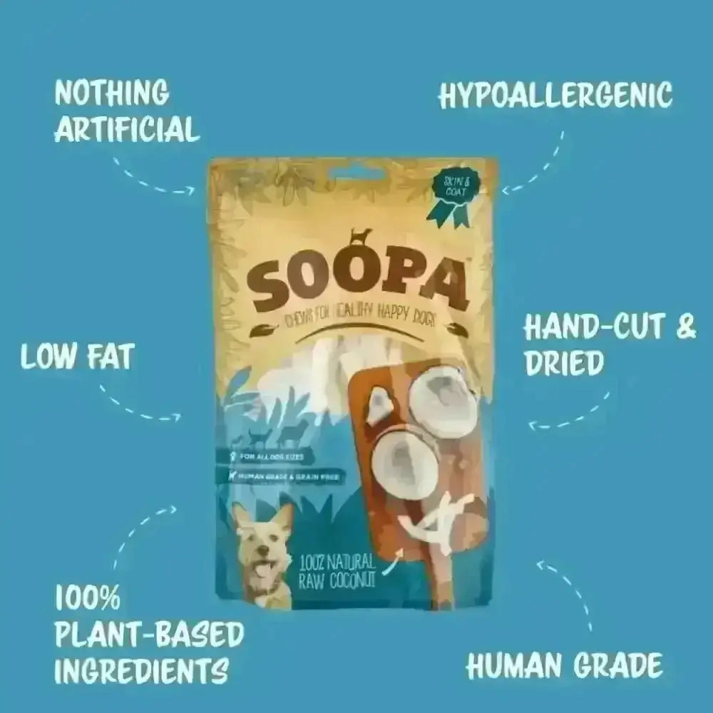 Soopa Natural Coconut Dog Chews 100g - Treats for Dogs | Pet Shop