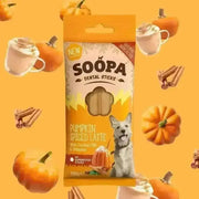 Soopa Pumpkin Spiced Latte Dental Sticks, delicious dog treat with coconut milk and cinnamon