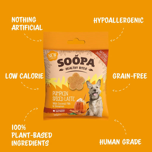 Soopa Pumpkin Spice Latte Healthy Bites | Natural treats for dogs