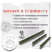 Spinach & Cranberry Chew Stick Vegetable Chew For Dogs - Natural Dog Chew