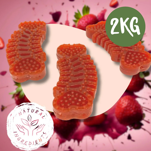 Strawberry & Beetroot Dental Bone Chew For Dogs - 2kg Bag - Natural Dog Chew