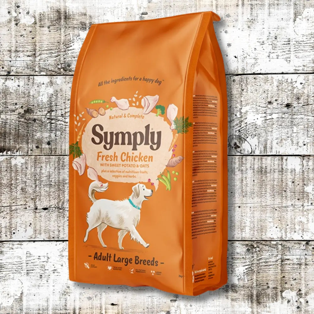 Symply Fresh Chicken adult large breeds dog food bag with delicious British chicken