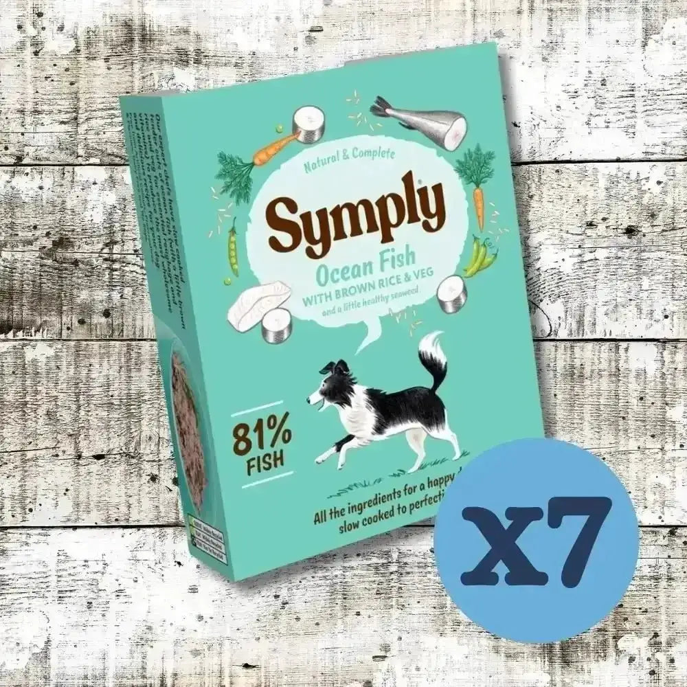 Symply Ocean Fish Adult Wet Dog Food box with 81% ocean fish, brown rice and veggies