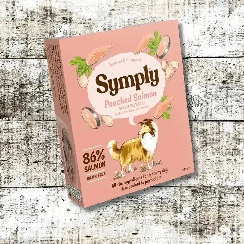 Symply Poached Salmon Grain Free Adult Wet Dog Food Tray