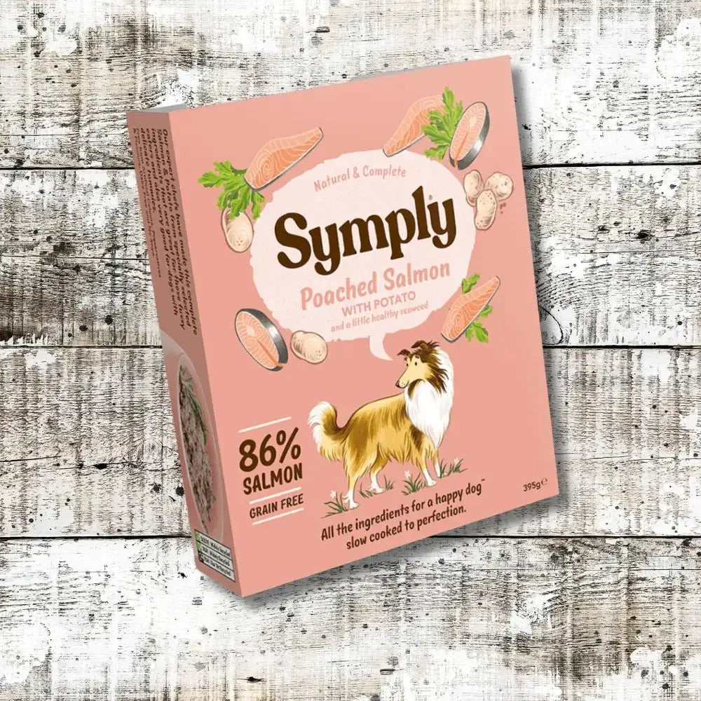 Symply Poached Salmon Grain Free Adult Wet Dog Food Tray