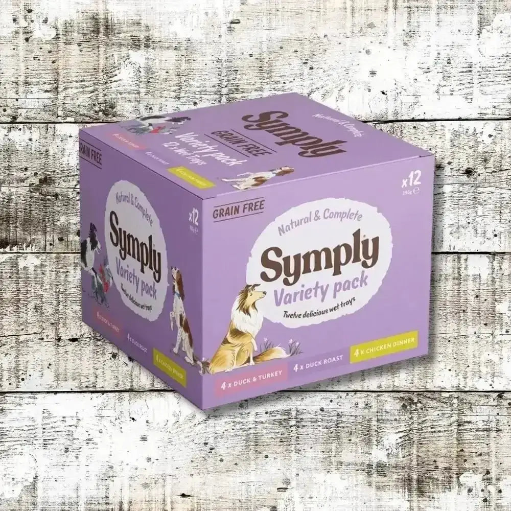 Symply Grain-Free Variety Pack Wet Dog Food Box with Salmon Oil