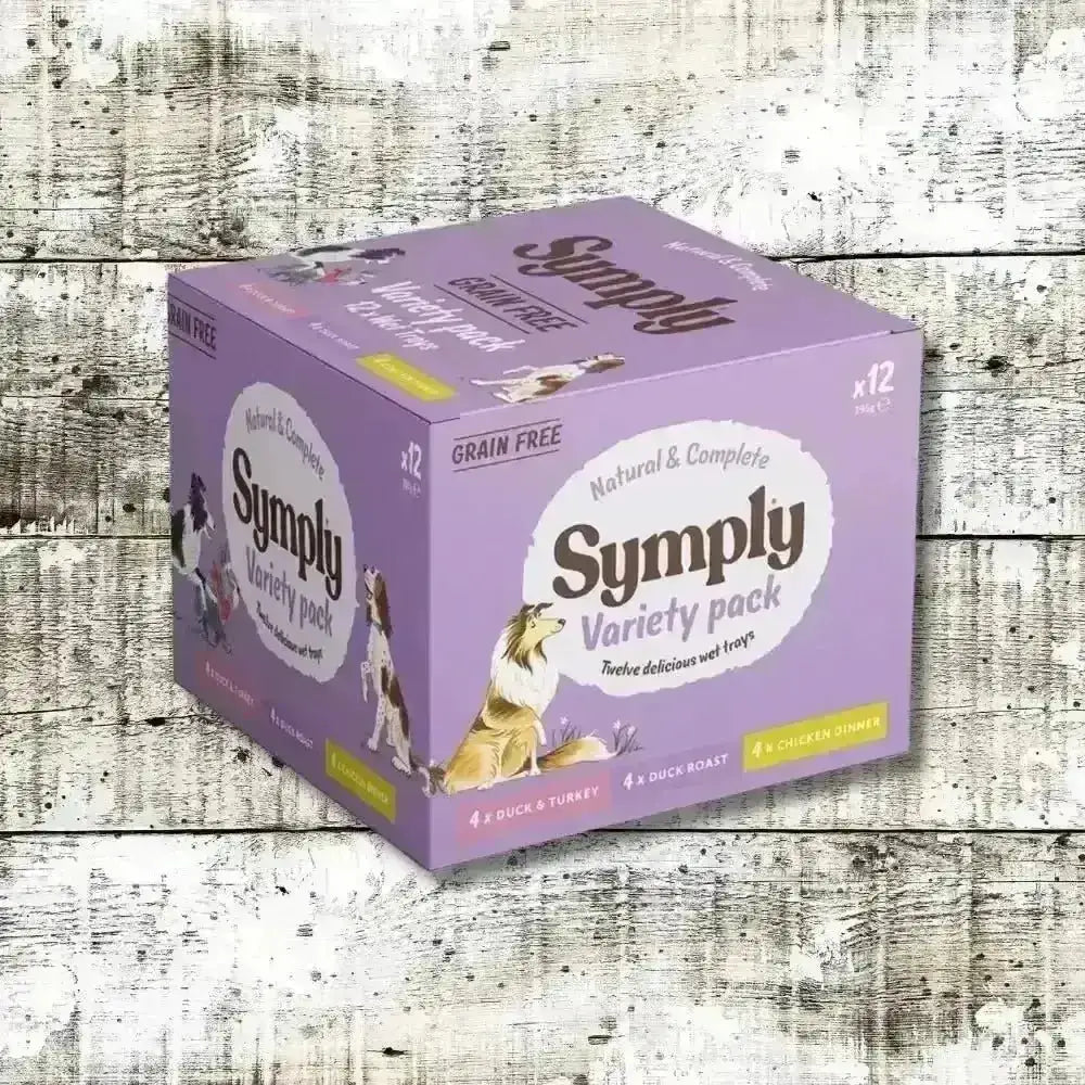 Symply Grain-Free Variety Pack Wet Dog Food Box with Salmon Oil