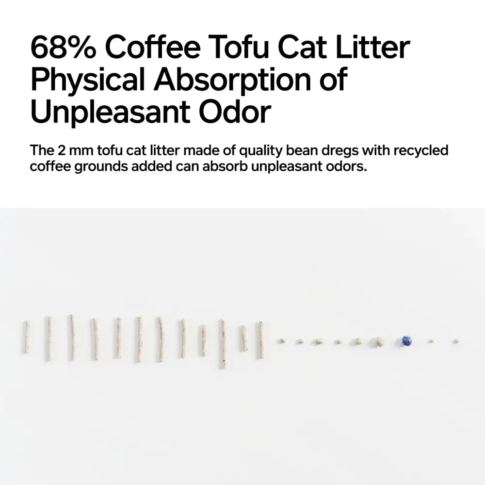 Tofu Cat Litter with Recycled Coffee Grounds - Mixed Cat Litter