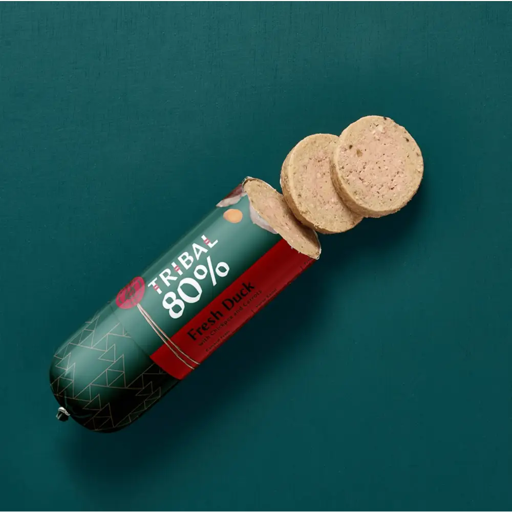 Tribal 80% Gourmet Sausage Fresh Duck - Natural Wet Dog Food | Pet Shop