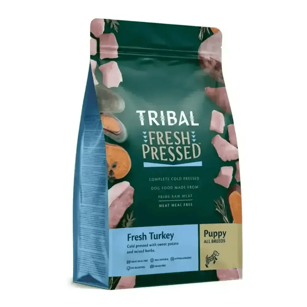 Tribal Fresh Pressed Puppy Turkey bag of grain free fresh turkey dog food