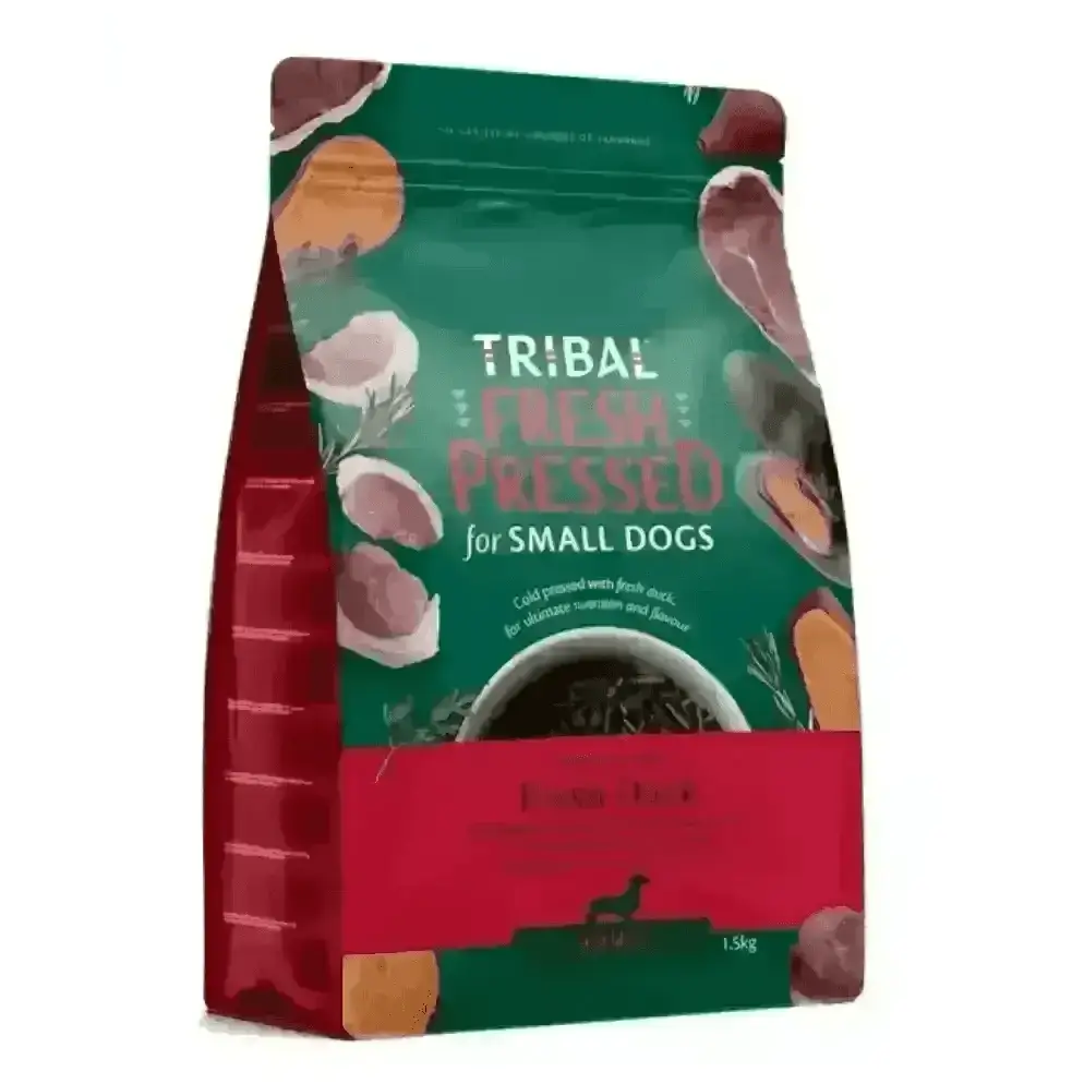 Tribal Fresh Pressed Small Breed Duck cold-pressed complete dog food bag