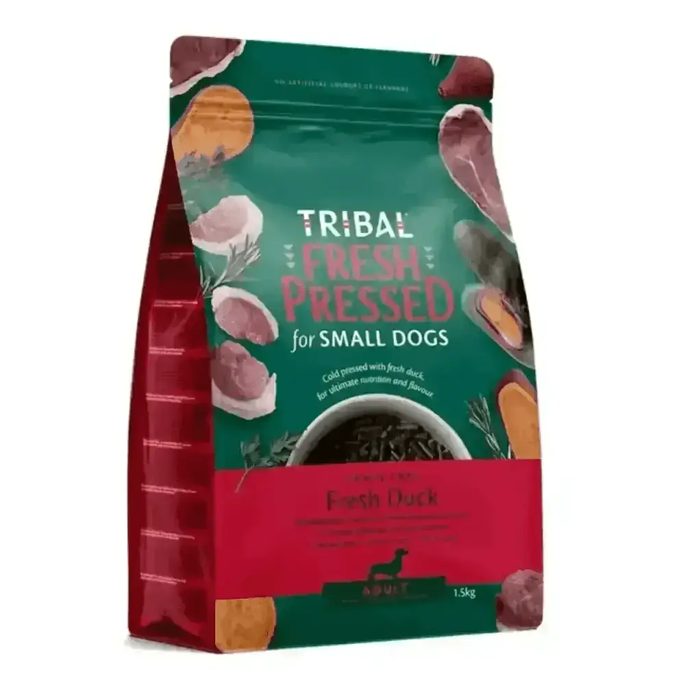 Tribal Fresh Pressed Small Breed Duck cold-pressed complete dog food bag