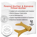 Vegetable Peanut Butter & Banana Filled Antler Chew For Dogs - Natural Dog Chew