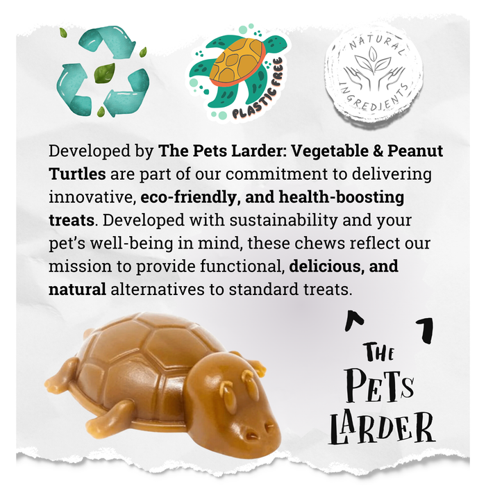 Vegetable & Peanut Butter Turtle Chew For Dogs - Natural Dog Chew