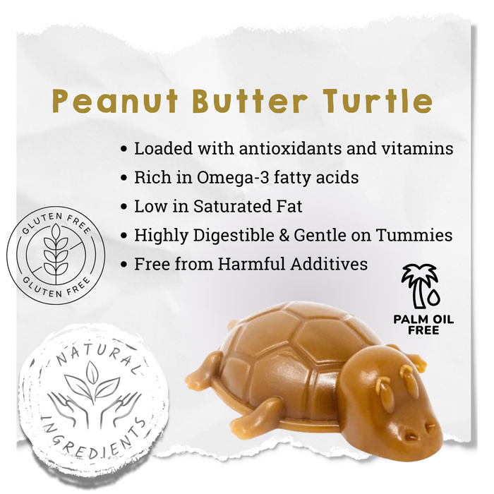 Vegetable & Peanut Butter Turtle Chew For Dogs - Natural Dog Chew