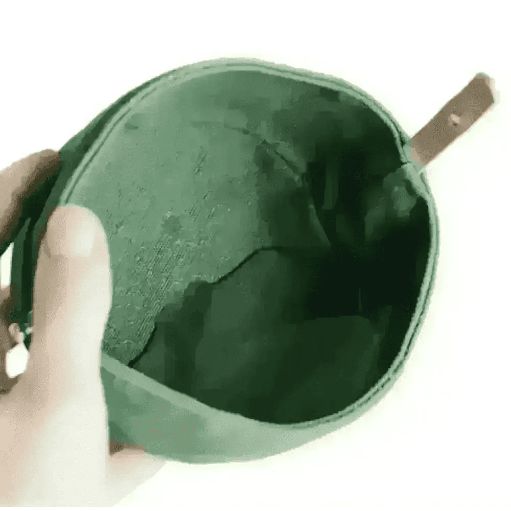 Dapper Dog’s Canvas Olive Green Bucket Bag with Leather Strap
