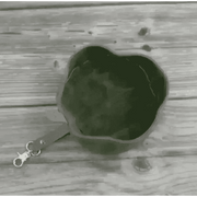 Introducing Dapper Dog’s waxed canvas travel dog bowl in olive green with leather strap