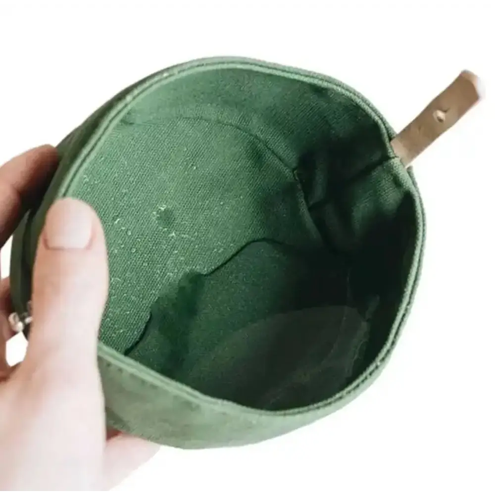Waxed Canvas Travel Bowl - Green