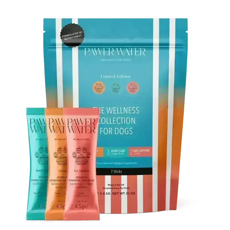 Pawerwater wellness collection for dogs with hydrolysed bovine collagen, 7 sticks per pack