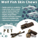Wolf Fish Flat Chew For Dogs - 1kg Bag - Natural Dog Chew