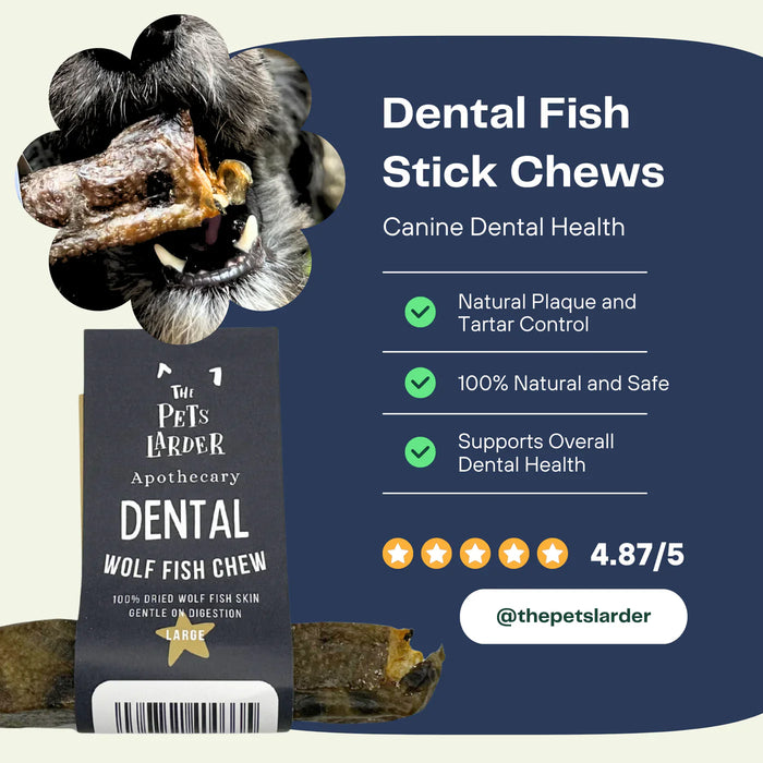 Wolf Fish Stick Chew Large Chew For Dogs - 1kg Bag - Natural Dog Chew