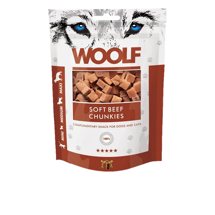 Woof Soft Beef Chunkies | Natural treats for dogs.