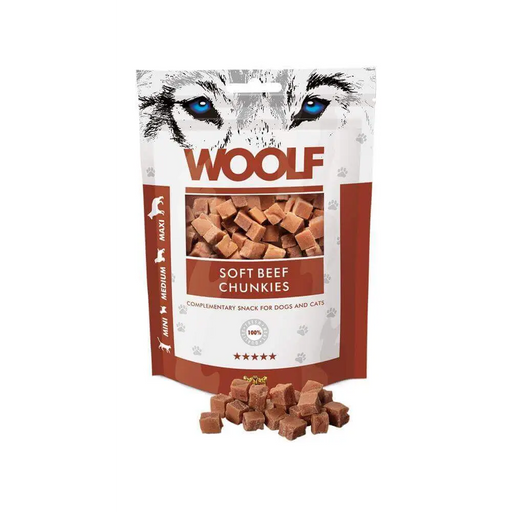 Woof Soft Beef Chunkies | Natural treats for dogs.