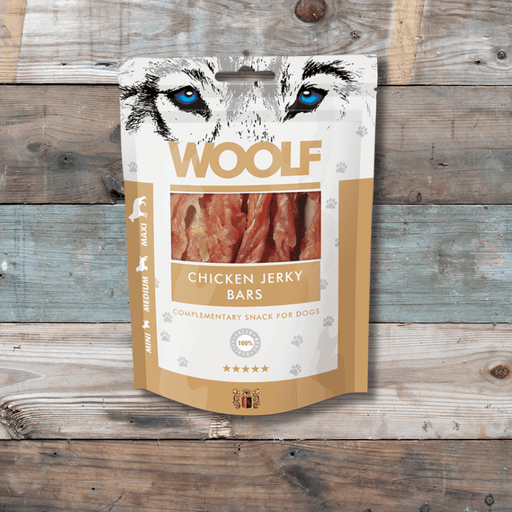 Woof Chicken Jerky Bars | Natural treats for dogs.