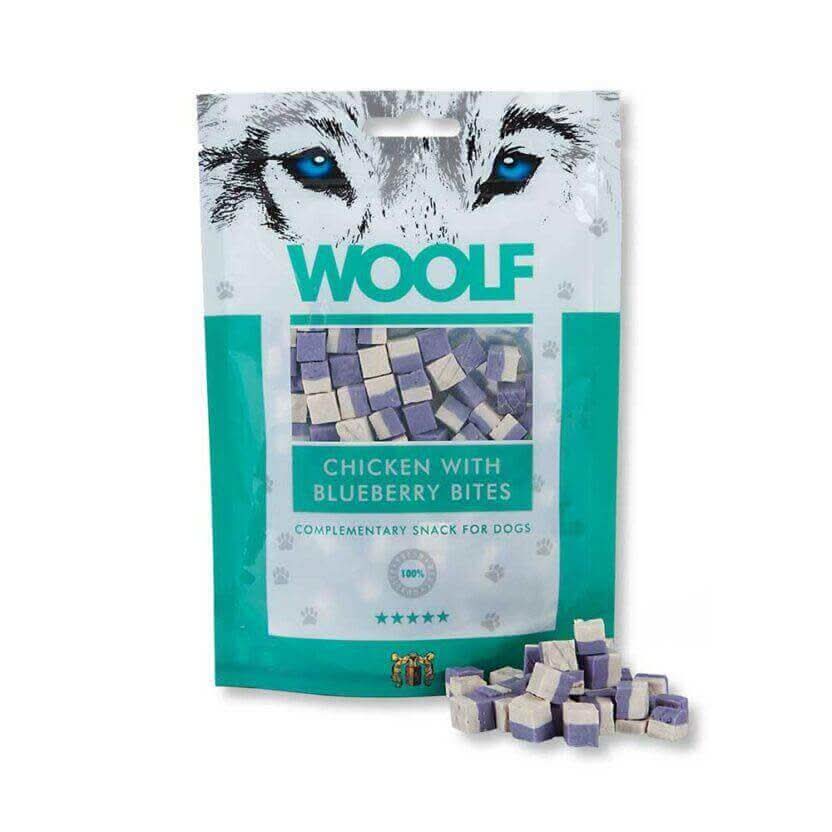 Woof Chicken with Blueberry Bites | Natural treats for dogs.