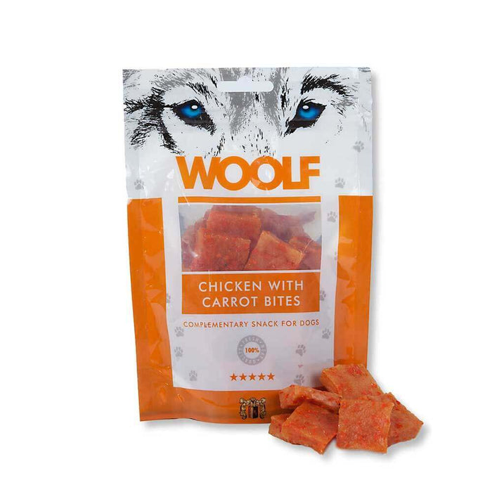 Woof Chicken with Carrot Bites | Natural treats for dogs.